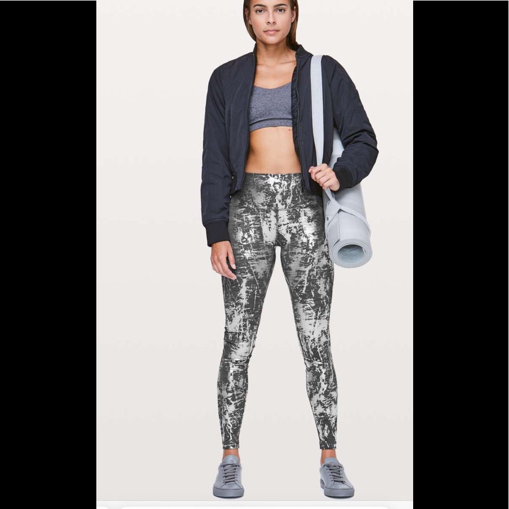 Lululemon Wunder Under Hi-Rise Tight *Brindle Foil 28" High Shine Size 4